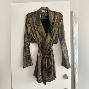 L’Academie Los Angeles Gold Tuxedo Mini Dress